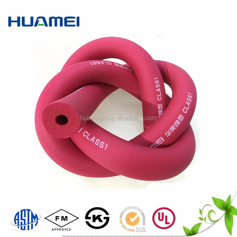 High temperature resistance rubber foam hot water pipe insulation made in china