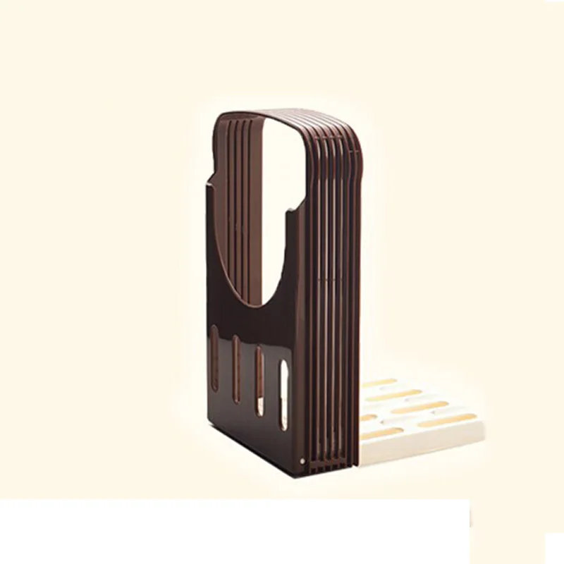 2017 New EU Design ABS+Plastic Foldable cozinha Bread Slicer for Bread/ loaf/ toast Cutting-cuts Even Slices Free Shipping