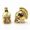Gold Plated Roman Warrior Gladiador Helmet Bead Spacer Metal Beads for Jewelry Making Bracelet 10*11*16mm, hole:1.5mm