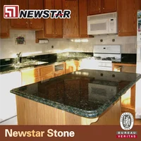 Newstar Butterfly Green Granite Laminate Kitchen