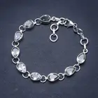 Wholesale Natural Green Amethyst Handmade Unique 925 Sterling Silver Bracelet 7-7 3/4"