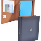 Customize high quality pu leather ring binder / 3 ring binder /embossed A4 file folder