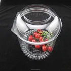 Custom Disposable Plastic take away fruit salad bowl with lid