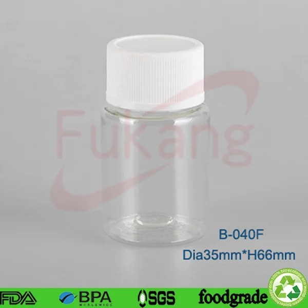 50CC Plastic Nutrition Powder Package Bottle , Clear Plastic Round Shape Nutritious AD Plastic Bottle