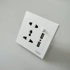 EU US Plug 5 Volt 2.1A Mobile Phone Fast Usb Wall socket Charger with on/off control switch can accept logo customize