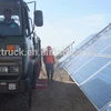 solar panel cleaning truck solar panel water washing clean truck solar panel brush clean truck
