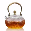 Japanese Retro Copper Handle Glass Tea Pot Infuser 700ml