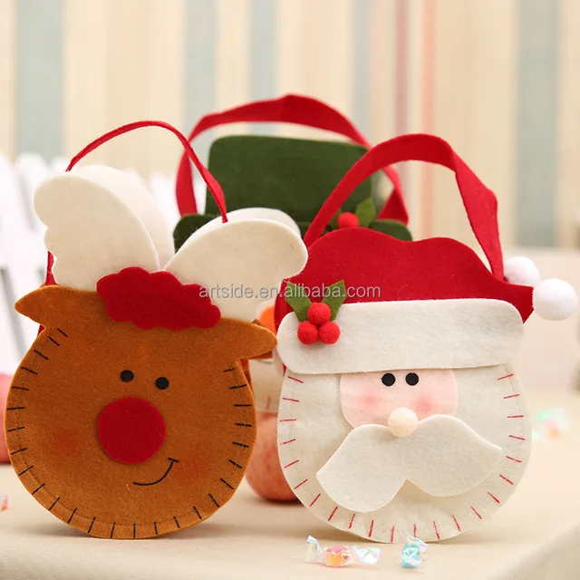 christmas candy printing gift bag apple pocket xmas tree