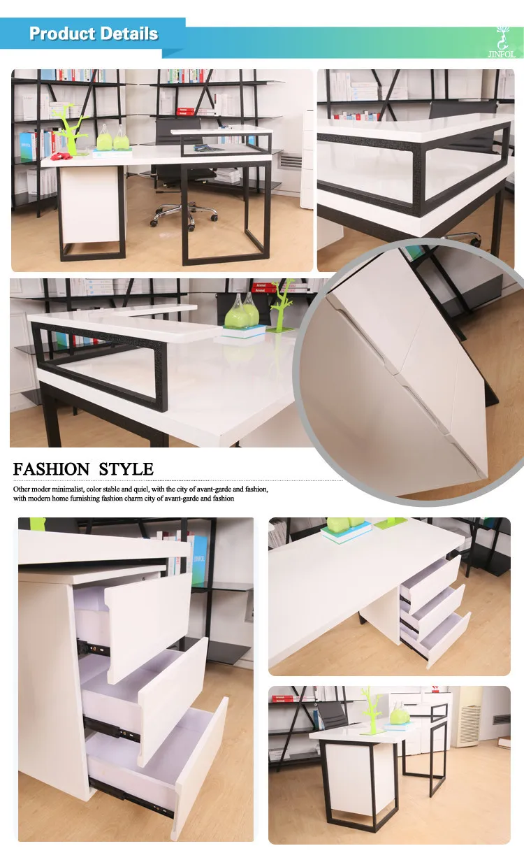 Oemデザインモダン木製オフィスデスクで使用オフィスコンピュータデスク仕入れ・メーカー・工場