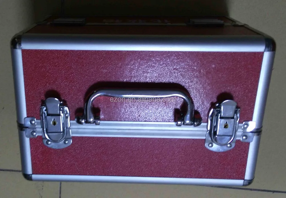 Professional aluminum hard makeup case,Portable aluminum makeup tool cosmetic case,Double-open aluminum makeup case