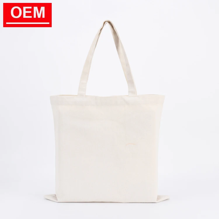 plain reusable eco-friendly cotton tote shopping bag with custom