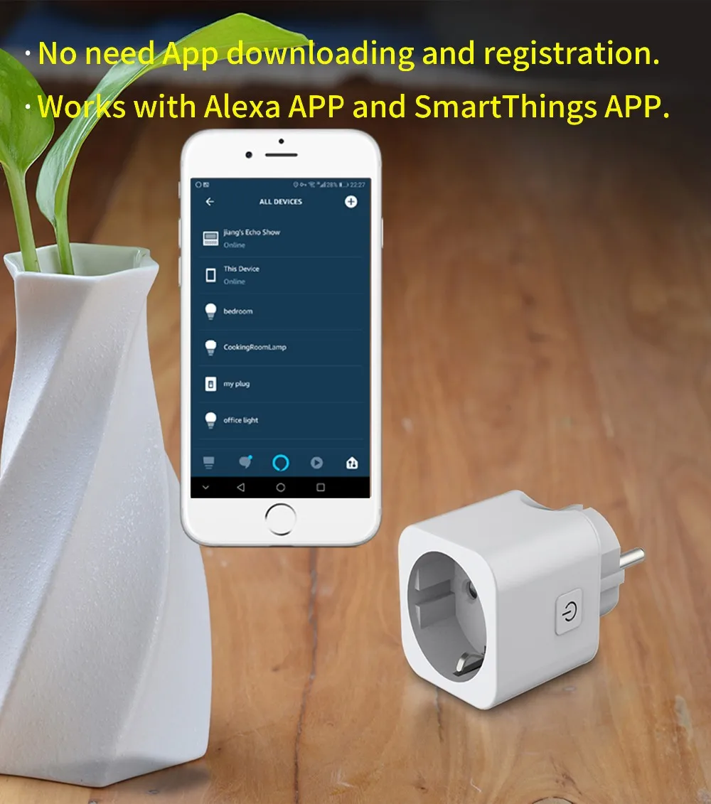 New EU Alexa Voice Control Zigbee Switches plug - ANKUX.COM