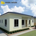 recycling material single story prefabricated house stylish prefab steel structure sandwich villa