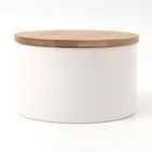 560cc 20oz Plain White Ceramic Porcelain Dolomite Kitchen Tea Coffee Sugar Canister Jar Tins Set Price