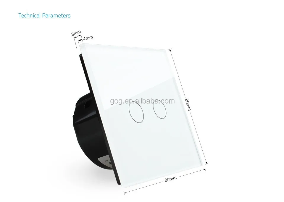 Crystal glass panel z-wave zigbee wireless remote control on off led light switch - ANKUX.COM
