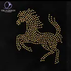 Hot fix motif horse rhinestone transfer design for clothes
