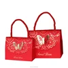 Decorative Butterfly Different Sized Indian Wedding Favor Paper Sweet Bag Box Candy Gift Boxes with Handle