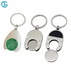 Custom Design Metal Shopping Cart Coin Keychain