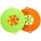 Custom Design Eco-friendly Flower Shape Spill Stopper Lid Flower Silicone Pot Cover