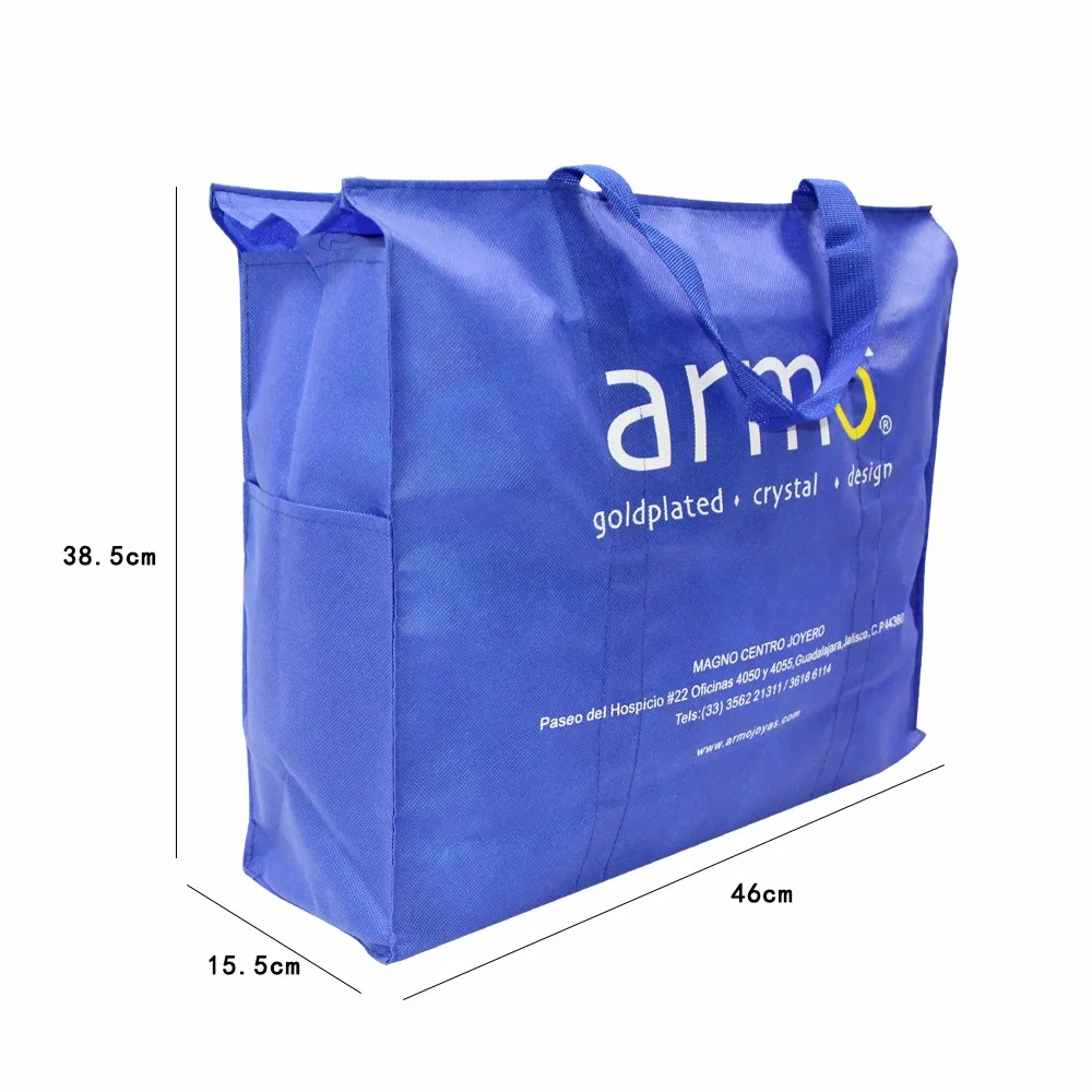 material 100gsm non woven fabric logo silk screen printing,custo