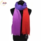 Quality Assurance fashion colorful wool winter ombre scarf for lady