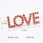 INS Hot Sale Hair Accessories Love Crystal Acetate Letters Hair Clips word hair pin