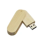 Engraved Logo Custom Swivel Maple Wood USB 3.0 2.0 Memory Stick Flash Drive