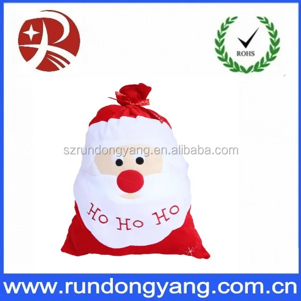 large felt christmas gift bag santa sack - two designs available