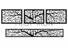 Custom laser cut wrought iron fence landscaping design