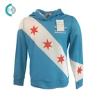 Customized logo printing plus size 100%polyester zip hoodie for sport