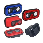 New style convenient hotel Silicone colorful cute Eco friendly adjustable folding 3D movie watch Video vr mobile glasses