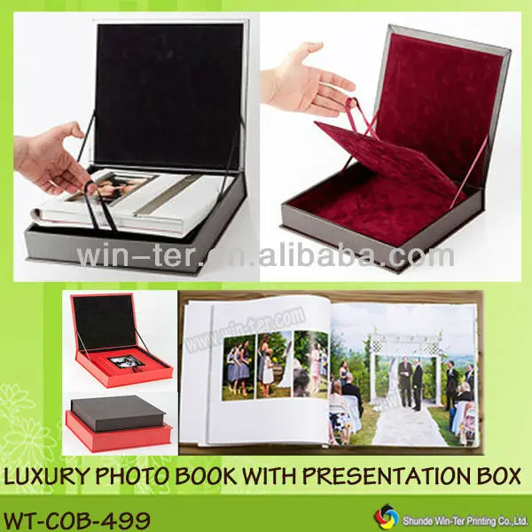 luxury photo book album with gift box for wedding wt-cob-499