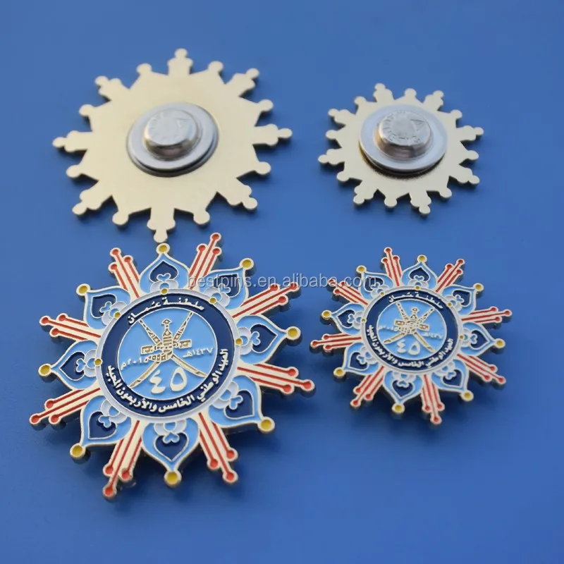 Gift Pins Wholesale Oman National Day Magnetic Lapel Pin in Stock