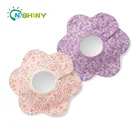 100% Cotton Infant Baby Bibs Flower Shape Decorate Waterproof Washable Cotton