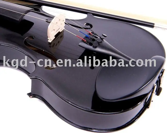 Geige schwarz mit etui, bogen, farbige violine handgefertigt