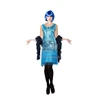 2016 Top King New Cosplay 20s Blue Sexy Dancer Costumes for Lady