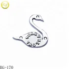 Custom goose logo metal tag decorative swimwear metal label to sew