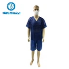 Disposable Anti Static Anti Water PP Collar Nurse Scrub Suits Uniforms