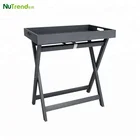 Modern wooden folding small coffee or tea serving tray table