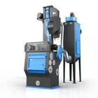Abrasive blaster tumble belt steel shot blasting machine / small casting parts surface cleaning machine of Q32 Type