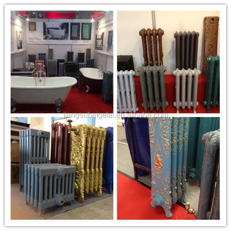 ornated art cast iron heating radiators for wholesales in grey paint