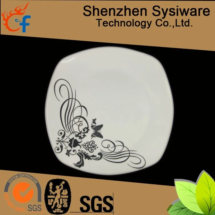 Wholesale ceramic porcelain 7.5' round fruit plate cake plate with circular decal-015 18.jpg