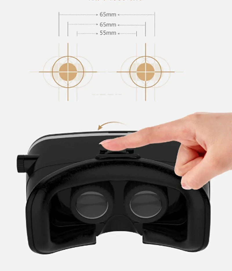 Shinecon VR Virtual Reality 3D Glasses Headset Oculus Rift Helmet Video for 3.5'-6.0' Smartphone Google Cardboard DK2 + Gamepad