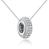 Wholesale Jewelry 925 sterling silver round pendant with Full zircon cheap silver jewelry import from China
