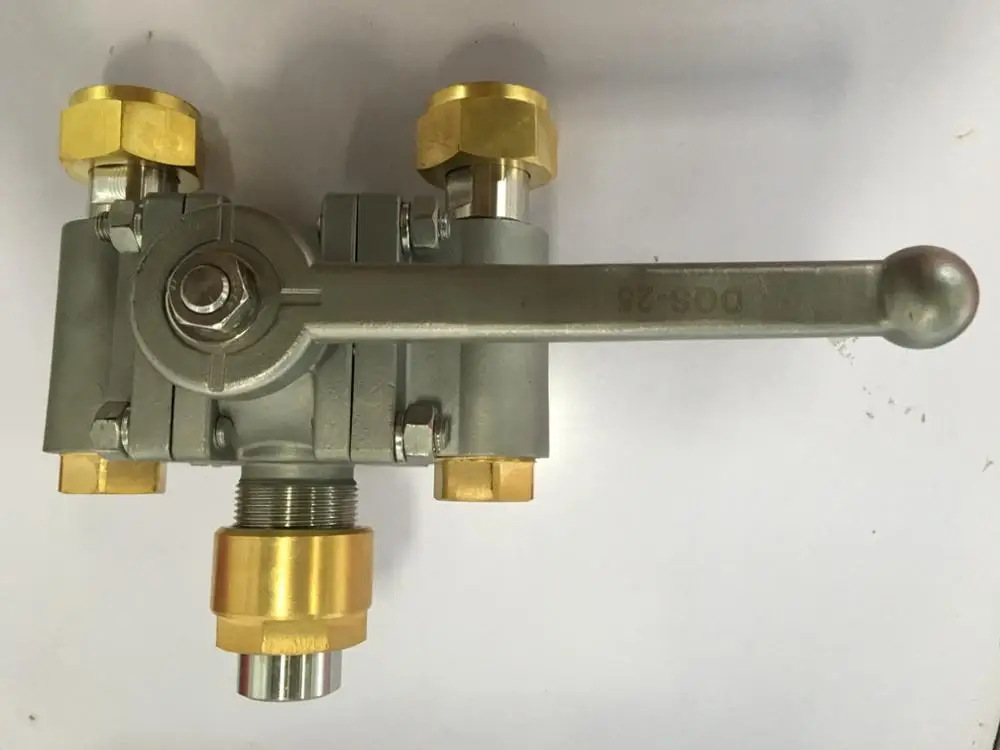 DQS25 SS304 Cryogenic 3 way Diverter valve for liquid gas storage