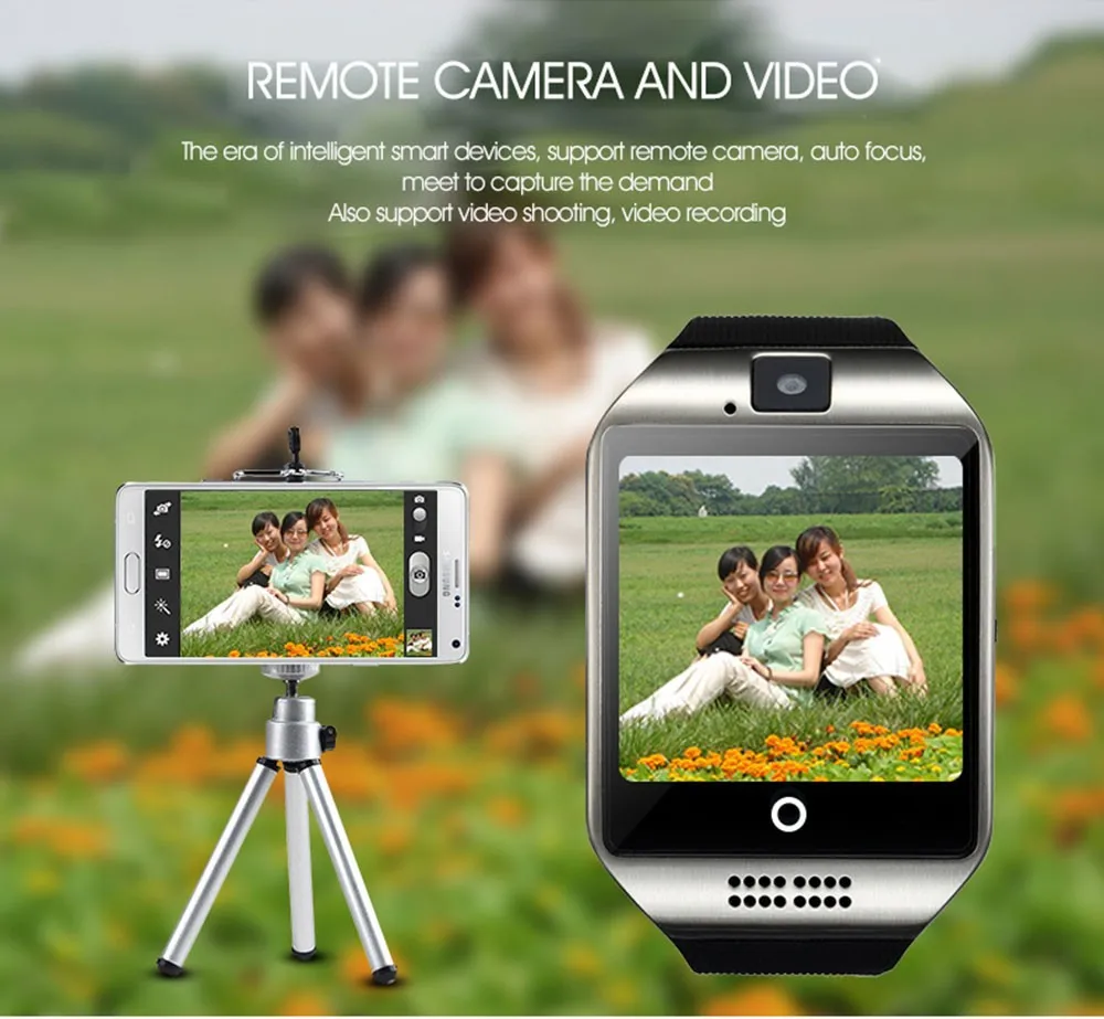 Q18 Smart Watch Phone Bluetooth WristWatch Wrist Smartwatch for HTC LG Huawei Xiaomi Android Smartphone