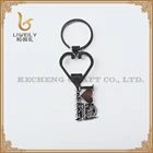 Promotional Souvenir Custom Shape Zinc Alloy metal 3D heart keychain
