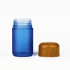 1oz 2 oz 3oz 4oz airtight screw wooden lid custom glass weed herb tea honey storage stash jar