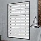 2018 New European style fabric double roller fabric manual zebra roller blinds