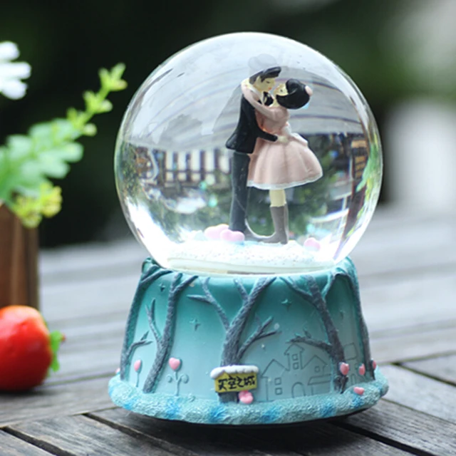 3d laser engraved crystal ball 100mm for christmas gift to girl